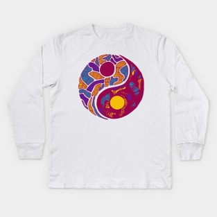 Triad Abstract Yin Yang Kids Long Sleeve T-Shirt